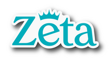 Load image into Gallery viewer, Zeta Tau Alpha Greek Logo Sorority Refrigerator Magnet 4 x 2 1/2 inches