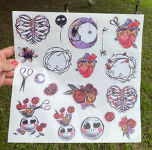 Load image into Gallery viewer, Sticker Sheet Creepy Valentine 12 x 12 Sheet