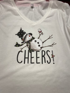 Tipsy Snowman DTF Transfer ONLY (shirt not included)