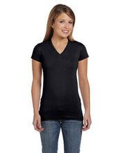 Load image into Gallery viewer, LAT Ladies&#39; Junior Fit V Neck Fine Jersey T Shirt