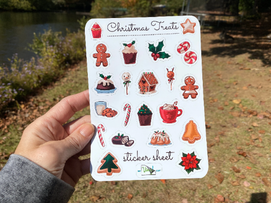 Sticker Sheet 62 Set of little planner stickers Christmas Treats