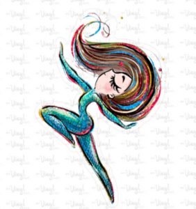 Sticker | 67A | Super Hero Girl | Waterproof Vinyl Sticker | White | Clear | Permanent | Removable | Window Cling | Glitter | Holographic