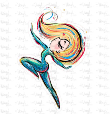 Sticker | 67B | Super Hero Girl | Waterproof Vinyl Sticker | White | Clear | Permanent | Removable | Window Cling | Glitter | Holographic