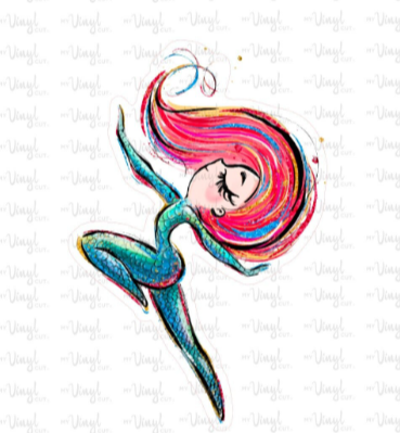 Sticker | 67C | Super Hero Girl | Waterproof Vinyl Sticker | White | Clear | Permanent | Removable | Window Cling | Glitter | Holographic