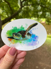 Load image into Gallery viewer, Sticker | 49I | Sea Turtle | Waterproof Vinyl Sticker | White | Clear | Permanent | Removable | Window Cling | Glitter | Holographic