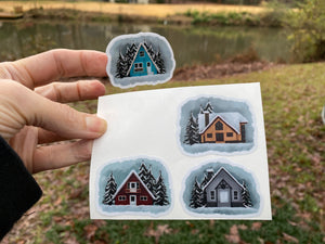 Mini Sticker Set Winter Houses