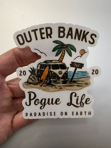 Sticker | 39A | Pogue Life | Waterproof Vinyl Sticker | White | Clear | Permanent | Removable | Window Cling | Glitter | Holographic