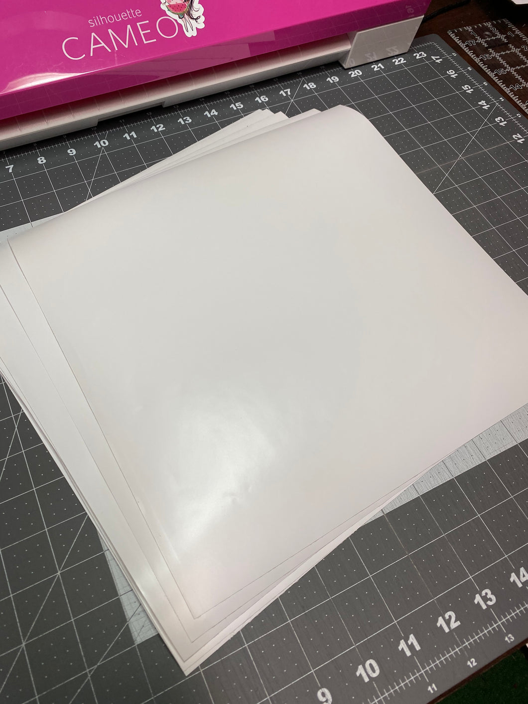 Matte White Removable Adhesive Vinyl 12 x 12 inch sheet