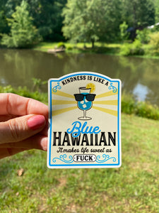 Sticker 43L Blue Hawaiian Drink Label