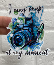 Load image into Gallery viewer, Sticker | 24K | I May Snap | Waterproof Vinyl Sticker | White | Clear | Permanent | Removable | Window Cling | Glitter | Holographic