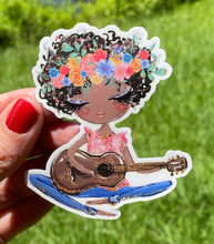 Load image into Gallery viewer, Sticker | 34B | Musician | Waterproof Vinyl Sticker | White | Clear | Permanent | Removable | Window Cling | Glitter | Holographic