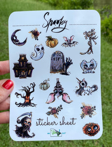 Sticker Sheet 63 Set of little planner stickers Spooky Halloween