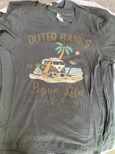 T Shirt Outer Banks White or Gray Cotton Ladies