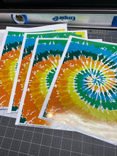Load image into Gallery viewer, CLEARANCE Printed Adhesive Vinyl Tie Dye Pattern 9 x 12 sheet