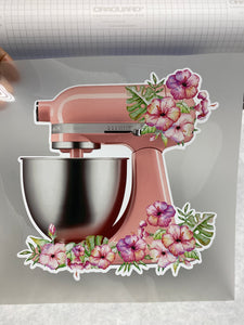 HTV Transfer K4 Pink Kitchen Mixer with Flowers