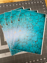 Load image into Gallery viewer, Printed Vinyl, HTV &amp; Waterslide Wrap Turquoise Stone Rock Pattern 8 x 12