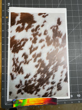 Load image into Gallery viewer, Printed Vinyl &amp; HTV BROWN AND WHITE COWHIDE