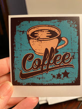 Load image into Gallery viewer, Sticker Set 48N Coffee Art Vintage 3 inch Set of 5 stickers