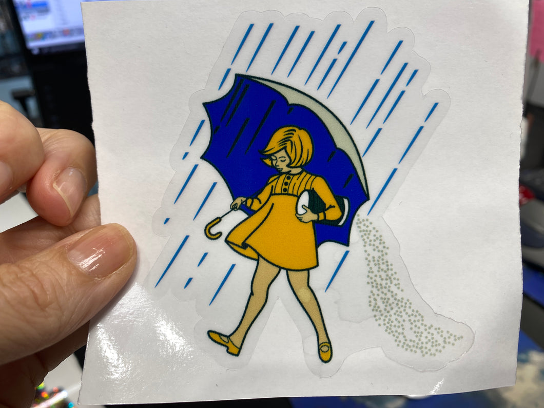 Sticker Salty Girl with Umbrella