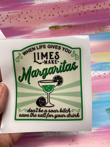 Sticker 9F When Life Gives You Limes, Make Margaritas NSFW