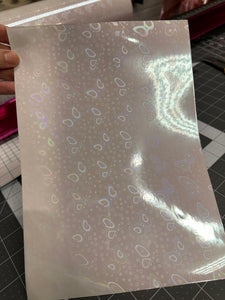 Holographic Butterfly Laminating Sheets 8 x 11, 8 1/2 x 11, 12 x 12 inches for Cold Laminating Sticker Overlay