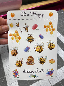 Sticker Sheet 36 Set of little planner stickers Bee Happy