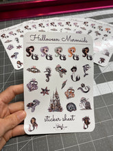 Load image into Gallery viewer, Sticker Sheet 39 Set of little planner stickers Halloween Mermaids