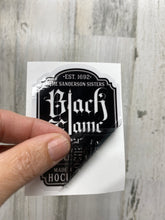 Load image into Gallery viewer, Sticker or Waterslide Decal 16C Black Flame Label Dark Color
