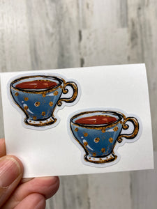 Sticker 11J Set of Tea Cups Fall Fairyland Collection