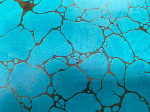 OOPSIE Printed Vinyl with Removable Adhesive Turquoise Stone Rock Pattern 8 x 12