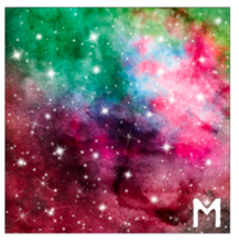 Load image into Gallery viewer, Printed HTV PINK GALAXY Heat Transfer Vinyl 12 x 12 inch sheet