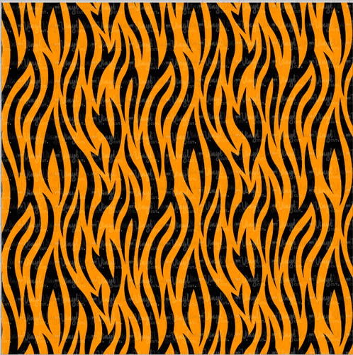 Printed Adhesive Vinyl TIGER STRIPES Pattern 12 x 12 inch sheet