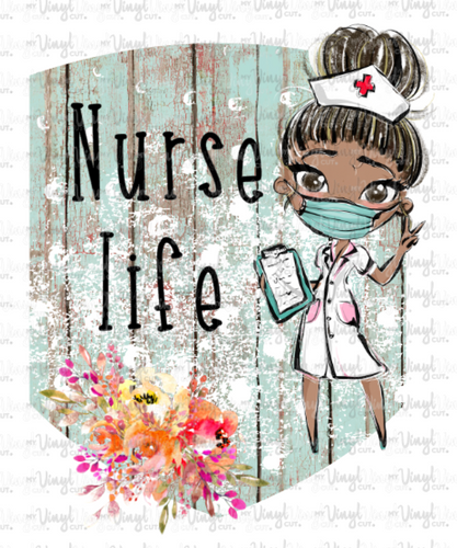 Sublimation Transfer Nurse Life Blue Background