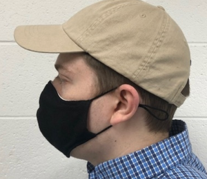 Black Cotton Reusable Double Layer Face Mask w/Filter Pocket *Non-Medical*