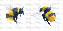 Load image into Gallery viewer, Waterslide Decal Pair of Bumble Bees