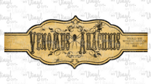 Waterslide Decal Apothecary Label Venomus Arachnis