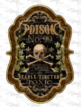 Load image into Gallery viewer, Waterslide Decal Apothecary Label Poison No. 90