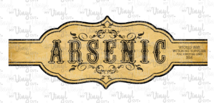 Waterslide Decal Apothecary Label Arsenic