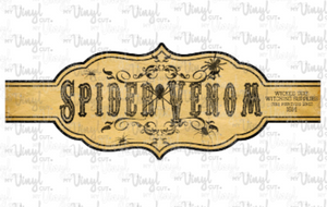 Waterslide Decal Apothecary Label Spider Venom