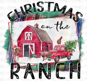 Sublimation Transfer Christmas on the Ranch Serape
