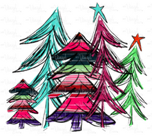 Load image into Gallery viewer, Waterslide Decal Serape Christmas Trees