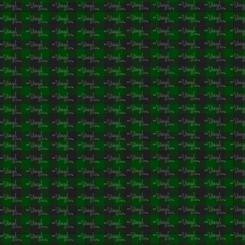 Printed Vinyl & HTV GREEN AND BLACK BUFFALO PLAID