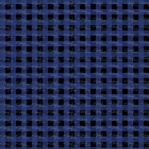 Printed Vinyl & HTV DARK BLUE AND BLACK BUFFALO PLAID