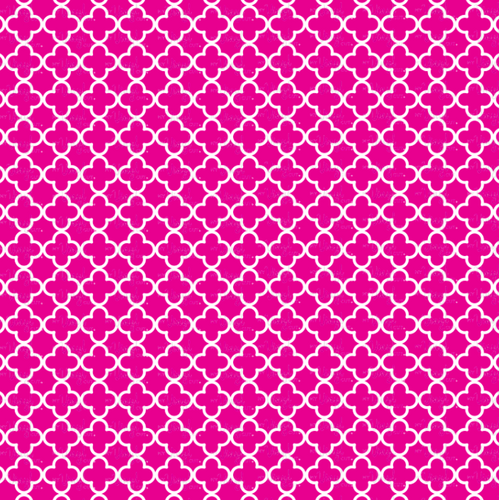 Printed Vinyl & HTV PINK AND WHITE QUATREFOIL