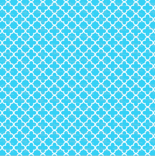 Printed Vinyl & HTV LIGHT BLUE AND WHITE QUATREFOIL