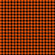 Load image into Gallery viewer, Printed Vinyl &amp; HTV ORANGE AND BLACK BUFFALO PLAID