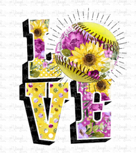 Load image into Gallery viewer, Sublimation Transfer Softball Love