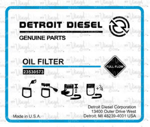 Waterslide Decal Diesel Fuel Filter Label
