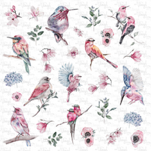Load image into Gallery viewer, Waterslide Sheet Watercolor Birds and Flowers