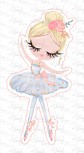 Load image into Gallery viewer, Sticker 2G Ballerina Blue Dress with Yellow Hair